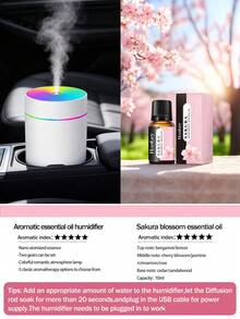 [Grande Nebbia e Ultra-Silenzioso] 1 Pezzo Mini Umidificatore d'Aria per Auto - 180ml per Auto/Scrivania, Diffusore di Oli Essenziali, Alimentato USB. Disponibile in Nero e Bianco con Design Minimalista. Fornisce Idratazione Continua, Adatto per Auto, Ufficio, Camera da Letto, Stanza delle Piante e Decorazione della Casa. Un Piccolo Regalo per Aumentare la Felicità. - Bianco e nero - Visualizzare 14