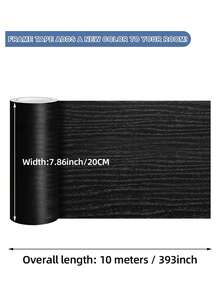 1 Roll Farmhouse Vintage High-End Black & White Optional Faux Wood Grain Contact Paper, Self-Adhesive Removable, Suitable For Kitchen Countertop Renovation, Cabinet Doors, Desktops, Shoe Cabinets And Other DIY Home Furniture Color Change, Holiday Repair And Renewal Wallpaper Wall Paper Wall Stickers Wall Decor Room Decor Bedroom Decor