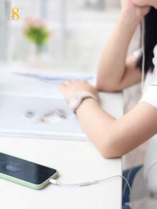 D8 苹果 MFi 认证 Lightning 转 3.5mm 音频适配器，高级 DAC HiFi 立体声转换器，内置麦克风，通话清晰，兼容手机 - 彩色 - 查看 8