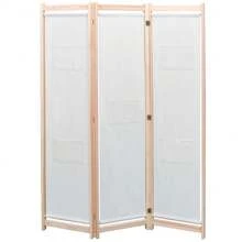 Larryhot Divisorio per ambienti a 3 pannelli, Crema, 120x170x4 cm, Tessuto, Adatto a soggiorno, camera da letto, ufficio, pieghevole e facile da riporre, duplice scopo (schermo per lA, Privacy + decorazione), stabile senza oscillazioni e facile da montare - Beige - Visualizzare 1