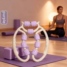 9-Roller Massager Ring, Muscle Deep Relaxation Roller Wheel For Leg Slimming, Yoga, Calf Massage