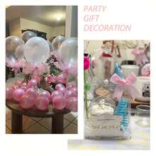 红色缎带蝴蝶结 - 精美礼品包装、手工艺品、生日和婚礼装饰、涤纶材质、节日礼物、礼品包装用品 - 多色隨機 - 查看 7
