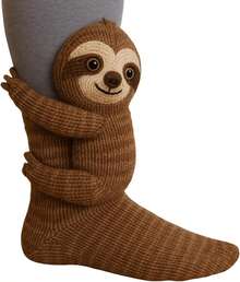 Women's 3D Knit Sloth Animal Socks - Soft Plush Design, Long Stockings For Christmas Presents - 兔子 - 查看 8