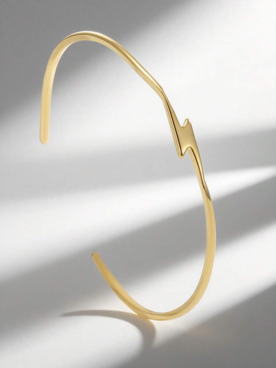 Charm-In 1件18K镀金极简风格手链，镀层厚度0.03-0.05μm - 金黃色 - 查看 1