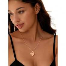 U7 Women Locket Necklace Platinum 14K Gold Photo Lockets That Hold Picture,Chain 20 Inch Person.Alized Gift Custom Love Heart Image Necklaces{Inchcolor_nameinch:Inch02#RoseGold*FlowerGraininch} - 02#RoseGold*花紋 - 查看 3