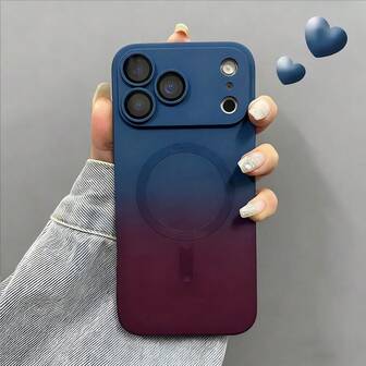 Voor iPhone 17 PRO MAX 17 PRO 17 Air Fashion Gradient Siliconen Multicolor Matte Magnetische Hoes Compatibel met iPhone 17 16 15 14 13 12 11 Pro Max Plus 16E Hoes, Kerstcadeaus, Wintercadeaus