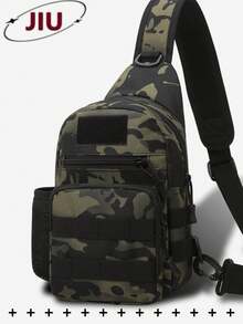 Outdoor Sports Nylon Men'S Chest Bag, Multi-Function Waist Bag, Large Capacity Messenger Bag, Lightweight Shoulder Bag, Multi-Pocket Travel Bag, Convenient Mobile Phone Storage Bag, For Students, Junior High School, High School, Campus, Travel Vacation, Business Trip, Daily Commuting, Shopping, Office, Dating, Outdoor, Fitness, Running, Cycling, Exercise, Hiking And Camping, Birthday Gifts, Holiday Gifts Camo Hiking Accessories Tactical Belt Bag Phone Bag, Thigh Bag, Easter, Running Belt, Camping - Black - View 13