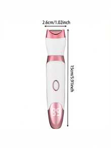 5 In 1 Painless Women's Private Trimmer - Portable Bikini Line Shaver, -Type-C USB Fast Charging, Brazilian Care For Sensitive Skin, | Suitable For Silk Peach Velvet Skin, Travel Cordless Body Shaver, Replaceable Women's Facial Shaver, Eyebrow, Nose, Face, Leg Hair Remover / Portable, Gentle, Women's Gift, Mother's Day Gift Battery Capacity 500mAh - Multicolor - View 3