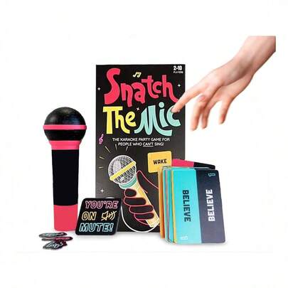 2025 Piezas Juego Temático de Karaoke Familiar para 2-10 Jugadores, 8 Micrófonos Incluidos, 250 Canciones, Excelente para Noches de Juegos Divertidos, Fiestas de Cumpleaños, Reuniones Familiares, Rompehielos, Juego Musical, Juego de Cartas Familiar - Regalo de Cumpleaños, Regalo de Navidad, Regalo Perfecto, Regalo