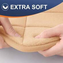 Memory Foam Bath Mat 30x20, Ultra Soft And Absorbent Bathroom Rugs, Machine Washable, Comfortable Bath Carpet For Bathroom Floor, Tub And Shower, Beige{Inchsize_nameinch:Inch30\Inchx20\Inchinch,Inchcolor_nameinch:InchBeigeinch} - 米色 - 查看 5