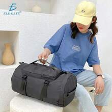 Mochila Con Compartimento Para Zapatos, Para Nadar, Yoga y Viajar Impermeable - Negro - Ver 3