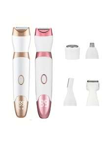 5 In 1 Painless Women's Private Trimmer - Portable Bikini Line Shaver, -Type-C USB Fast Charging, Brazilian Care For Sensitive Skin, | Suitable For Silk Peach Velvet Skin, Travel Cordless Body Shaver, Replaceable Women's Facial Shaver, Eyebrow, Nose, Face, Leg Hair Remover / Portable, Gentle, Women's Gift, Mother's Day Gift Battery Capacity 500mAh - Multicolor - View 8