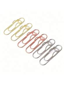 10 piezas Juego de clips metálicos multifuncionales de acero inoxidable unisex (clip para bolígrafo/soporte/estilo colgante) - Adecuado para organizar documentos de oficina y cuadernos/diarios escolares - Multicolor - Ver 8
