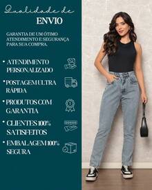 Women's High Waisted Mom Jeans Marbled Thick Fabric Gaven Premium 100% Denim High Waist - 中等水洗藍 - 查看 9