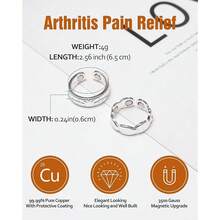 Jecanori 2PCS Copper Magnetic Ther.Apy Ring For Women,99.99% Pure Copper Magnetic Ring With Magnet Jewelry Gifts{Inchcolor_nameinch:InchPlumBlossominch} - 梅花 - 查看 6