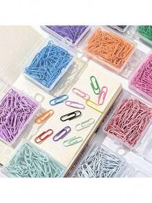 50 PCS Colored Paper Clips - 28mm Multicolor Metal Document Clamps With Storage Box, Bright Office School Stationery Supplies Document Classification, Organization And Back To School Use - Nhiều màu - Xem 12