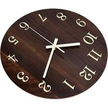 Reloj de Pared que Brilla en la Oscuridad, Reloj de Pared con Luz Nocturna, Reloj de Pared de Silencioso que No Hace Tictac, Funciona con Pilas, Reloj de Pared Moderno para - 1 - Ver 10