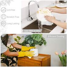 Tear Away Dish Cloths Rolls, 75 Sheets-11.8" X 11.8", Reusable Washable Dish Towels For Kitchen, Ultra Absorbent And Quick Drying Microfiber Cleaning Rags, White,25865135 - White - View 5
