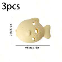 3pcs Silicone Fish-Shaped Cat Chew Toy - Interactive Treat Dispenser, Puzzle Snack Pet Toy For Dental Health, No Batteries Needed, Materials, Interactive Cat Toys
