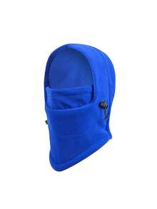 儿童毛绒保暖耳罩围巾二合一帽子,加厚冬季滑雪骑行面罩连帽围巾,男女童均适用 - 彩色 - 查看 16