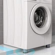 Juego de 4 almohadillas antivibración para refrigerador y lavadora - Silencioso, antideslizante, amortiguador de golpes, alfombrilla para lavadora, elevador, impermeable, adecuado para accesorios de baño y cocina, piezas estándar de electrodomésticos de cocina, accesorios de baño para lavadora, accesorios estándar de cocina. - Multicolor - Ver 10