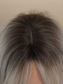 NICKY WALL Tóc giả vải lanh vàng nhiều lớp thanh lịch 24 inch dành cho nữ, tóc giả thẳng dài có mái che, tóc giả sợi tổng hợp mềm mại, chịu nhiệt mật độ cao, dùng cho tiệc tùng hàng ngày, tiệc lễ hội âm nhạc - Vàng lanh - Xem 9