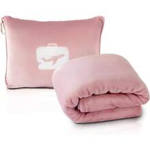 Travel Blanket And Pillow - Ultra-Soft, Compact & Lightweight, 65x40 Inches, With Carrying Bag, Luggage Cover & Backpack Clip For Airplane Comfort - 灰色 - 查看 10