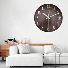 Reloj de Pared que Brilla en la Oscuridad, Reloj de Pared con Luz Nocturna, Reloj de Pared de Silencioso que No Hace Tictac, Funciona con Pilas, Reloj de Pared Moderno para - 1 - Ver 6