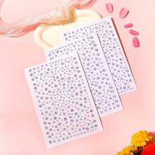 Whitelaser 975Pcs DIY Face Gems - 3/4/5/6 Mm Body Rhinestones & Crystals For Face Makeup & Crafts, Self-Adhesive Eye & Hair Jewels{Inchcolor_nameinch:Inchgem_whitelaserinch} - 寶石白激光 - 查看 4