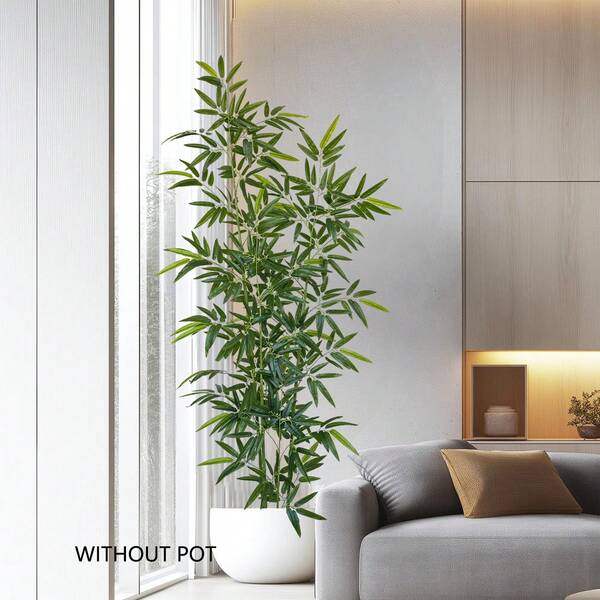 1pc 160-215CM Artificial Green Bamboo Plant Potted Indoor Fake Plant For Home Wedding Garden Living Room Decor Christmas Halloween Outdoor