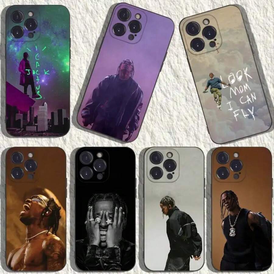 Funda de teléfono C- compatible con 17,16,15,14,13,12,11,Plus,Pro Max,XS,X,XR,SE,Mini,8,7, funda de silicona suave negra, funda compatible con 17, funda de 17 Pro, funda de 17 Pro Max - z6 - Ver 1