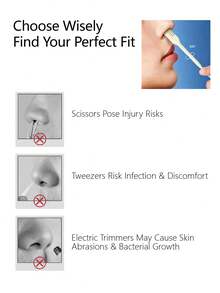 360° Rotary Manual Nose Hair Trimmer - Convenient, Precise, Comfortable Trimming Experience, Easily Trims Hard-To-Reach Nose Hair