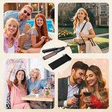 UKLISS 五档温度波浪卷发棒 | 120–200℃液晶显示屏防烫卷发器 – 快速加热造型器，适用于迷你卷发、长发和短发，女士圣诞礼物