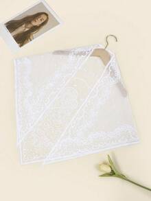 1pc Women's New Portrait Jacquard Triangle Scarf Headscarf Shawl, Elegant & Fashionable For All Seasons, Women's Functional Outdoor Breathable Lightweight Exquisite Head Wrap, Shawl, Suitable For Party, Church