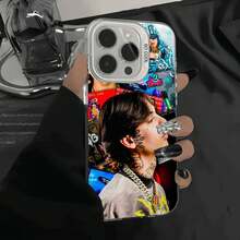 Funda de teléfono Rapper CT para 17 16 15 14 13 12 11 Pro Max Plus mate a prueba de golpes y anti-caída funda creativa musical carcasa moderna protectora - Z1 - Ver 6