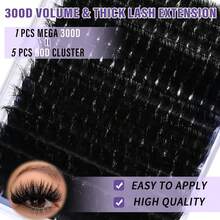 Pestañas Postizas Voluminosas 300D, Extensiones  Pestañas Gruesas  8 A 20 Mm, Extensiones Individuales, Extensiones  Pestañas Individuales, Hazlo Tú Mismo, Look Espectacular  Salón En Casa, Por Befacl - 霧面黑色 - 查看 11