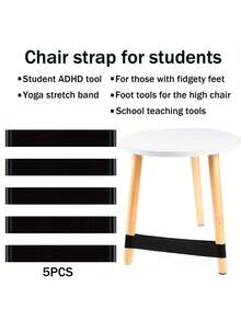 5 Fidgeting Student Classroom Chair Belt, Specjalne materiały edukacyjne, Narzędzia dla uczniów z ADHD, Elastyczny pas bezpieczeństwa w klasie, Szkolne AIDS, Akcesoria do klasy, Dekoracja klasy, Akcesoria do siedzeń, Pas ADHD do stołu i krzesła w klasie, Elastyczny pas do jogi fitness, Akcesoria do krzeseł wysokich, Akcesoria do stołków barowych, Artykuły szkolne, Powrót do szkoły