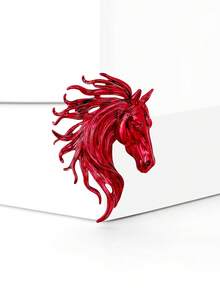 Luxury Enamel Horse Head Brooches - Animal Pins For Women Unisex Banquet Clothing Accessories/Friends Party Badge Gifts