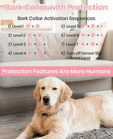 For 2 Dogs Dog Bark Collar With Remote,  Bark And Shock Collar Combo, 3300Ft Dog Training Collar - Auto Anti ,4 Dog Training ModesBark/Beep/Vibration/Shock 4 Modes, Rechargeable,IPX7 Waterproof, Smart E-Collar With 5 Adjustable Levels Of Sensitivity - Mixed Colors - View 5
