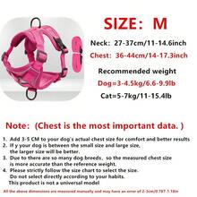 Reflective Pet Harness And Leash Set For Dog & Cat, Escape Proof Adjustable Small Dog Harness With Soft Mesh all-season - Hot Pink - View 15