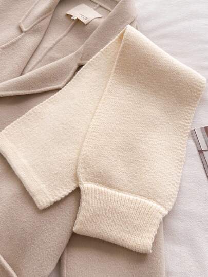 1 pieza Chal de punto de imitación de cachemira sólido, grueso y cálido, estilo casual cruzado, bufanda de cuello anillo para mujer, chal/poncho de pashmina suave, estilo unisex de invierno cálido para el cuello, suave y cómodo, para uso diario y salidas, así como regalos de Navidad.