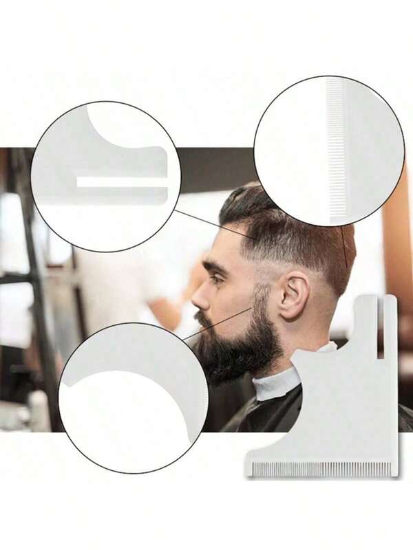 1set This Beard Shaping And Trimming Kit Is A Multi - Tool Set Designed For Precise Styling Of Goatees, Mustaches, And Other Facial Hair. With Various Guides And Tools (Including A Goatee Shaping Guide, Comb, And Headband), It Allows For Easy, Salon - Like Shaping At Home, Ensuring A Neat And Professional Look Every Time.