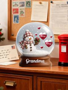 1pc Customized Snowman Hugging Of Love - Personalized Custom Acrylic Plaque,Custom Christmas Plaque With Grandchildren'S Names,Crystal Ball Style Snowman Of Love Plaque-Multiple Names Can Be Customized,Christmas Home Decorations, Christmas Gifts For Elders,Personalized Gifts,Customized Christmas Gifts,Christmas - White - View 17