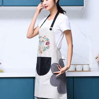 Aprons For Woman Kitchen Apron Household Apron For Kitchen Accessories Oil-Proof Baking Waterproof Wipeable Kitchen Apron,Hotel | Florist, Gardening, Bubble Tea Shop, Baking, BBQ, Nail Salon Uniforms, Aprons, Vintage Women's Aprons, Retro Aprons, Beauty Salon Aprons, Hotel Uniforms, Professional Aprons, Stylish Workwear, High-Quality Aprons, Durable Fabric, Adjustable Aprons, Women's Aprons, Baker's Aprons, Barista Aprons