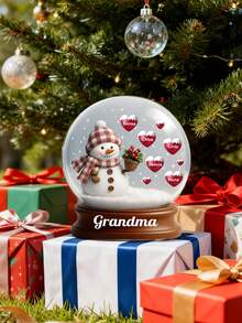 1pc Customized Snowman Hugging Of Love - Personalized Custom Acrylic Plaque,Custom Christmas Plaque With Grandchildren'S Names,Crystal Ball Style Snowman Of Love Plaque-Multiple Names Can Be Customized,Christmas Home Decorations, Christmas Gifts For Elders,Personalized Gifts,Customized Christmas Gifts,Christmas - White - View 18