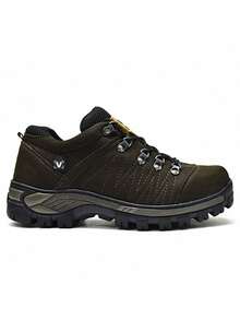 Men's Short Boot Adventure Village Synthetic Casual Ankle Boot For Everyday Wear - 咖啡 - 查看 1