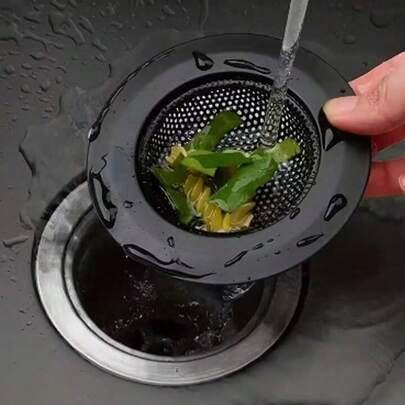 1/2pcs Stainless Steel Kitchen Sink Strainer, Fine Mesh Sink Drain Filter, Essential Kitchen Tool & Accessory, Gift For Home Chefs, Space-Saving Kitchen Storage Solution, Creative Kitchen Gift