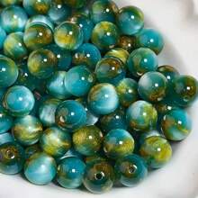 梦幻星空镂空珠镀金扎染散珠 DIY 手工手链饰品配件 - 50顆 - 查看 14