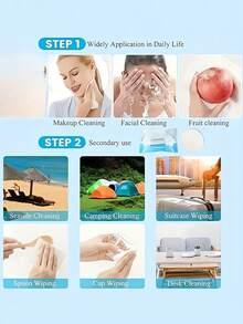 Super Absorbent Cotton Travel Towel - Soft, Thick, Lightweight, Ideal For Camping, Hiking, Fitness And Personal Care On The Go - Multicolor - View 10