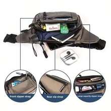 Men's Waterproof Fanny Pack With Adjustable Strap - Stylish, Durable, And Versatile For Everyday Use - Black - View 2